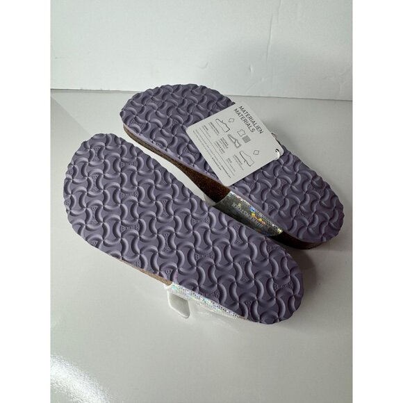 NEW Birkenstock Kids Gizeh Hologram Silver Lavender EU 30 US 12 Narrow - Picture 7 of 7